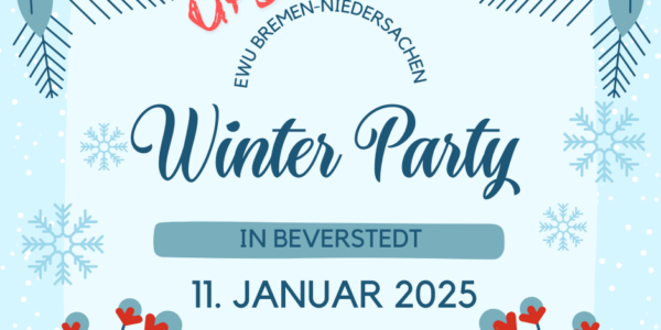 Unsere Winterparty findet am 11.01.2025 statt – meldet euch an!